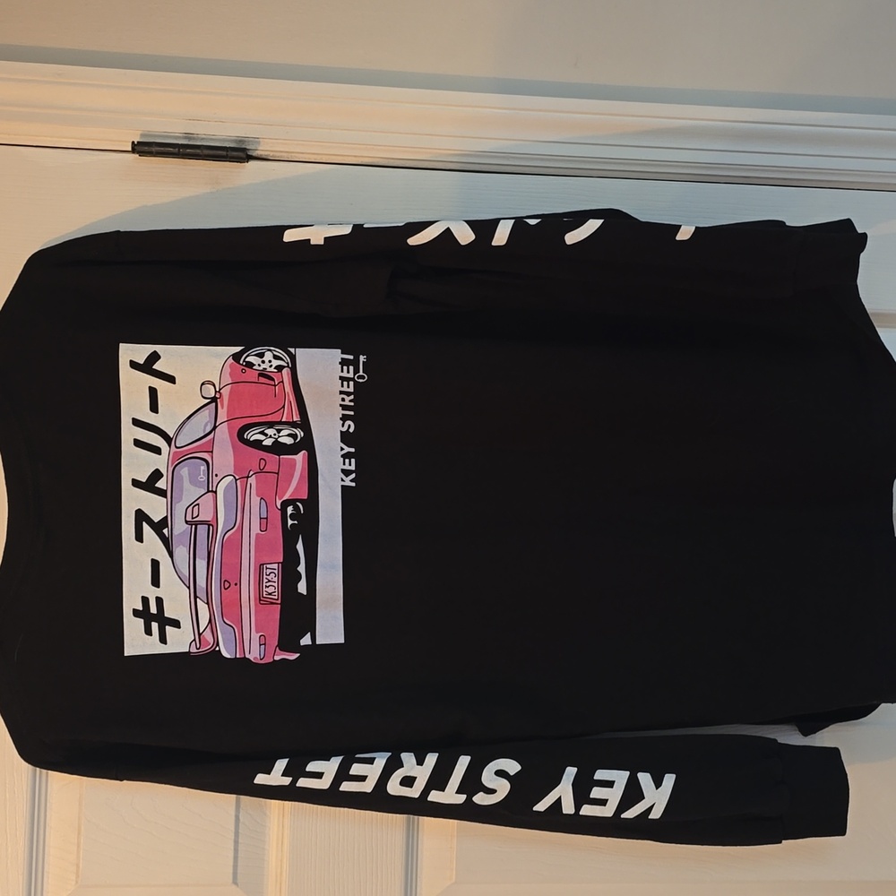 Black Long Sleeve Key Street Shirt - Picture 5 of 5